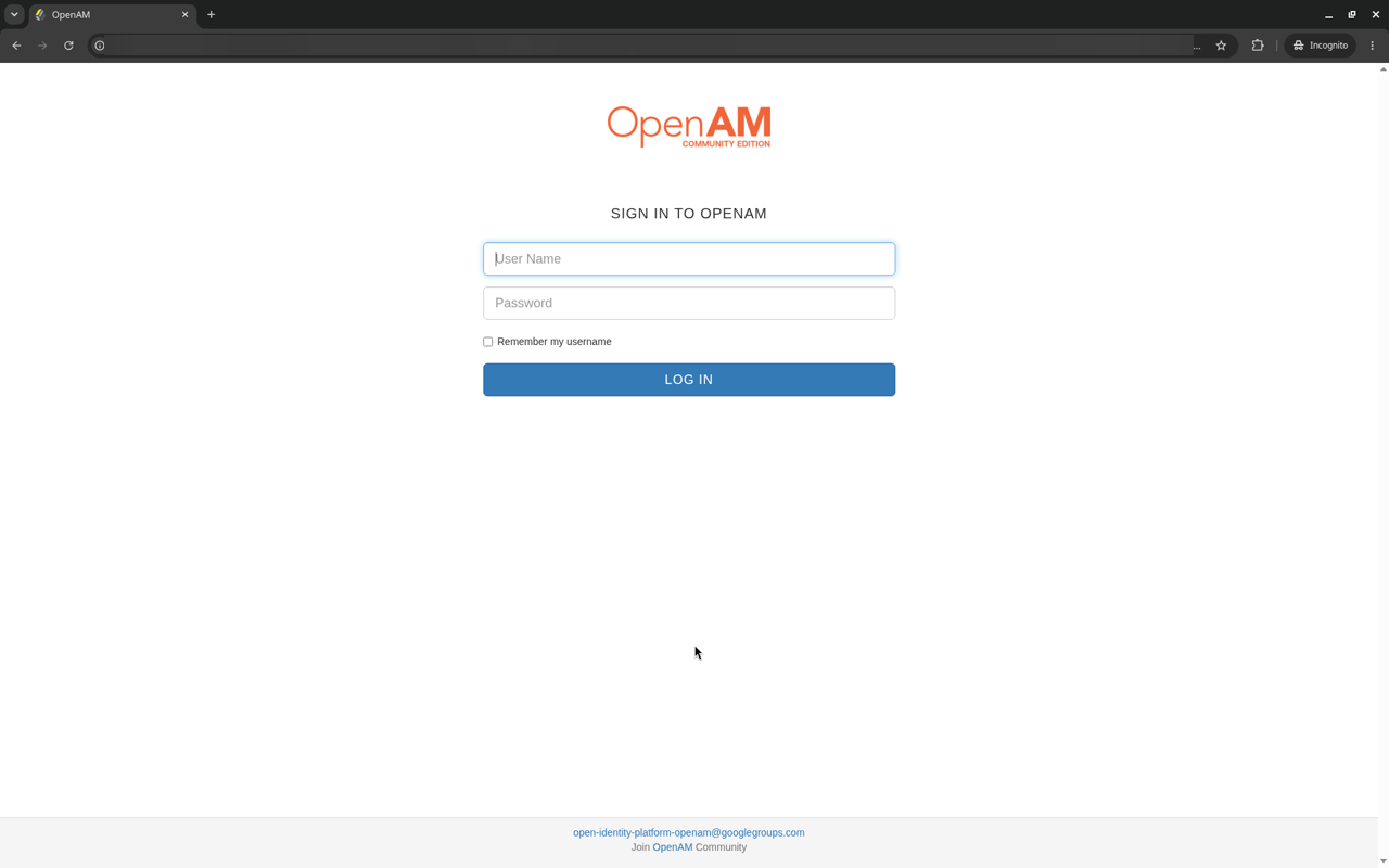 OpenAM sign-in page