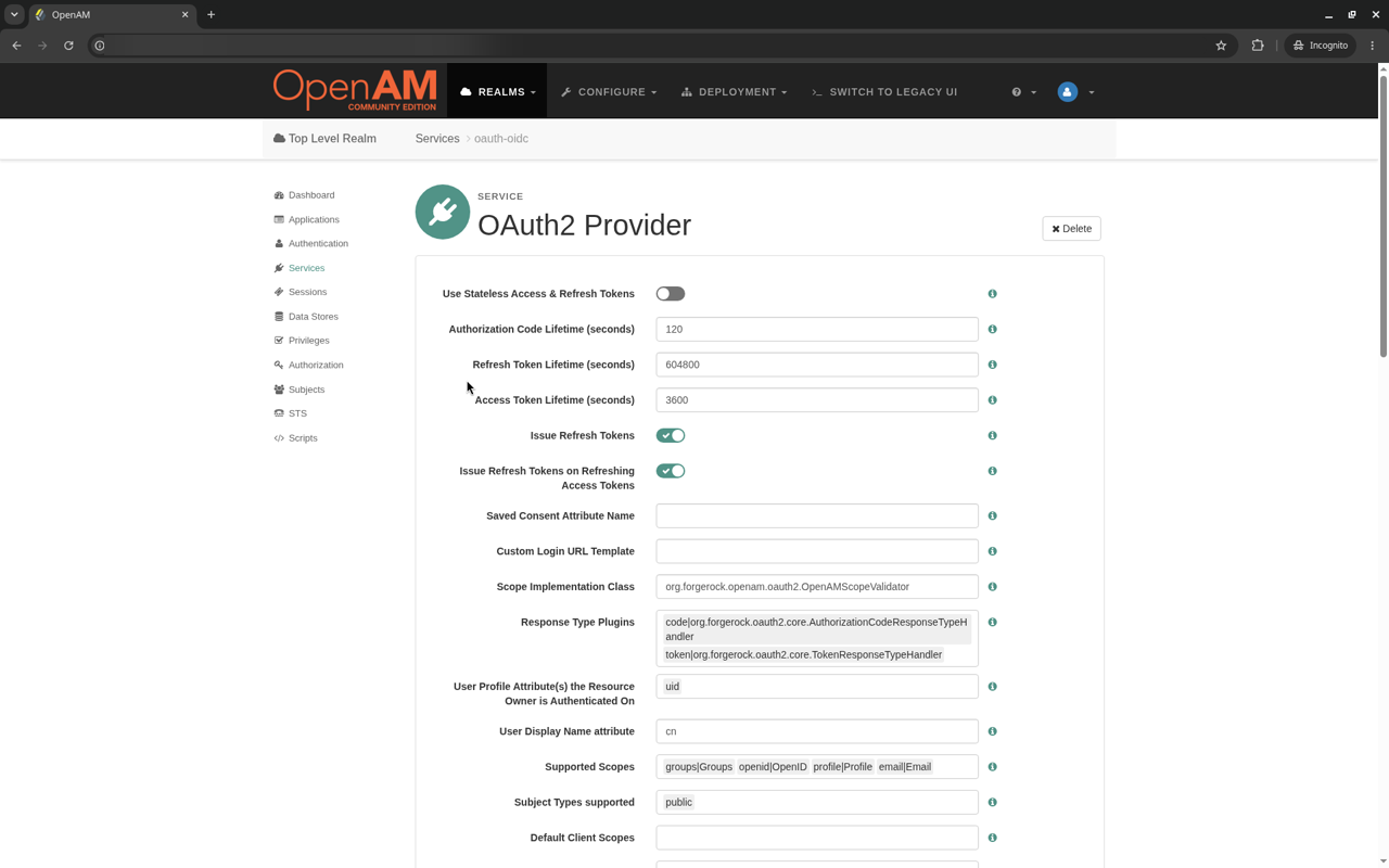OpenAM OAuth2 provider: claims script and scopes