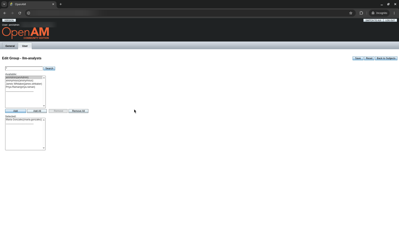 OpenAM groups